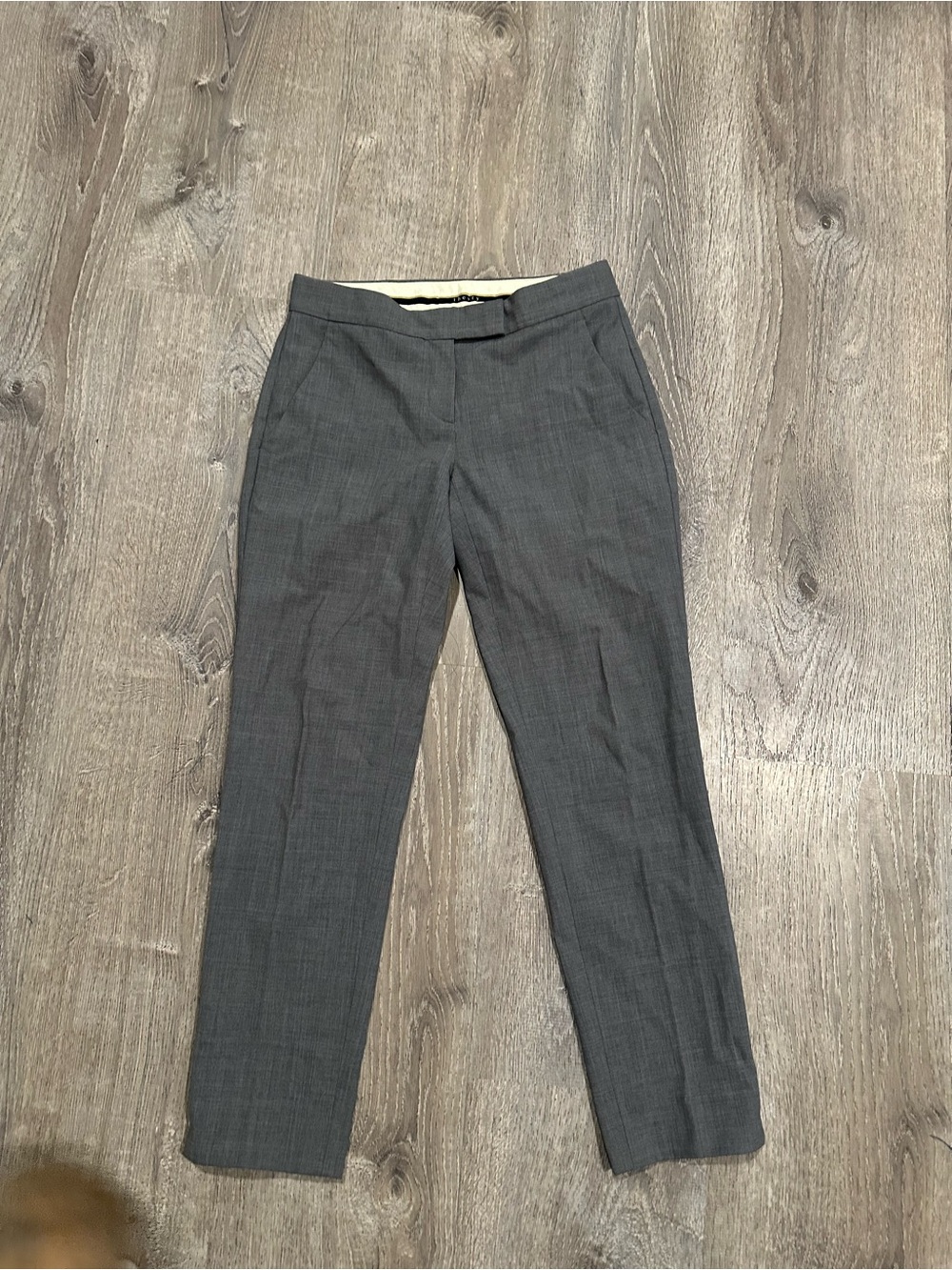 Theory Wonen's Gray Tailored Dress Pants
